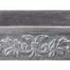 30" Smoke Brown Limestone Farmhouse Kitchen Sink, Floral Carving Front, Single Bowl, KF302010SB-F2-BLN