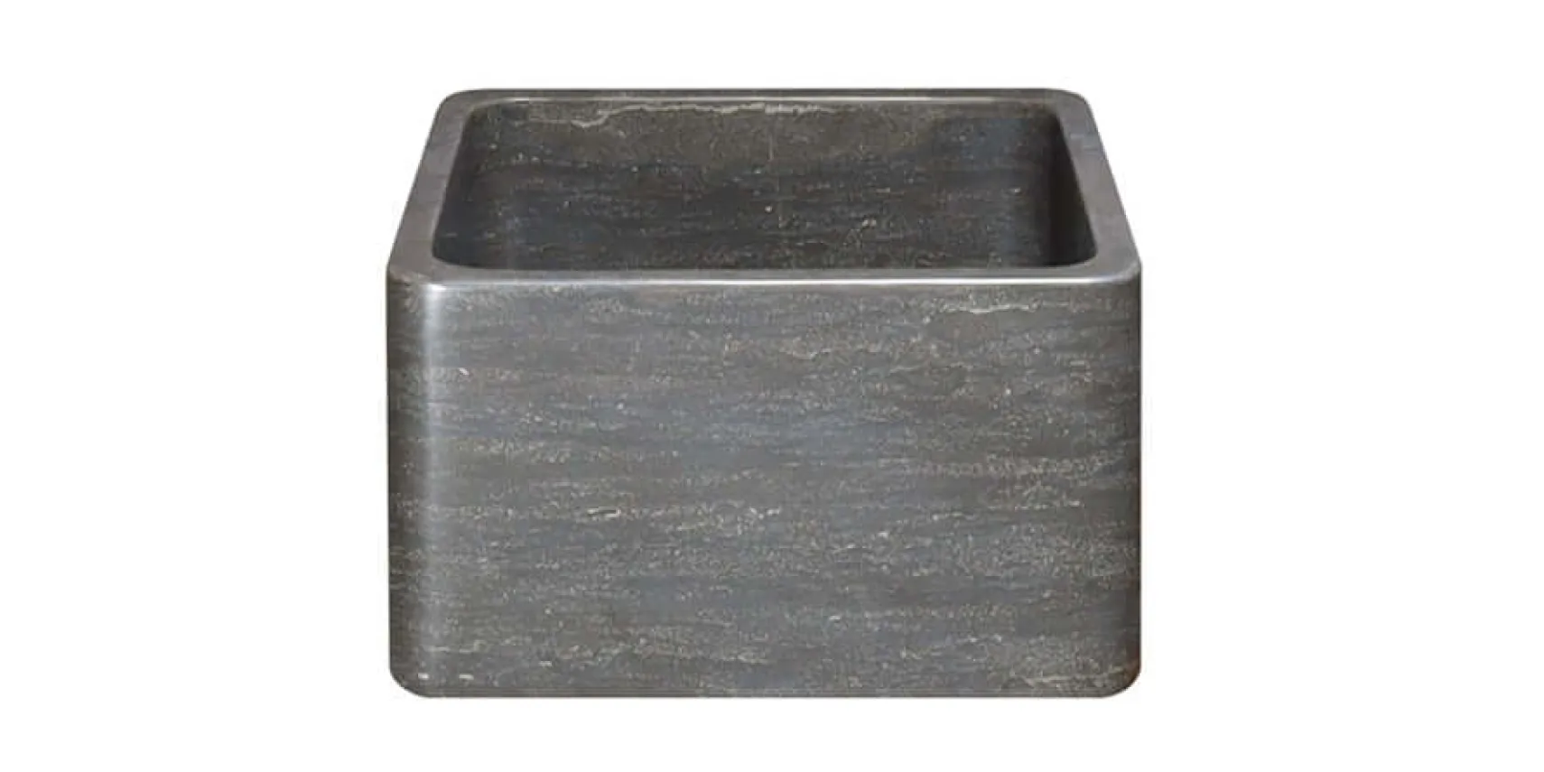 17" Smoke Brown Limestone Farmhouse Kitchen Sink, Reversible, KF171710-BLN