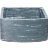 17" Soapstone Farmhouse Sink, Curved Reversible Apron Front, Charcoal Marquina, KFCF171810-CMS