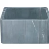 17" Soapstone Farmhouse Sink, Smooth Reversible Apron Front, Charcoal Marquina, KF171710-CMS