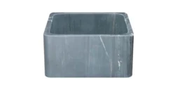17" Soapstone Farmhouse Sink, Smooth Reversible Apron Front, Charcoal Marquina, KF171710-CMS
