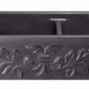 36" Stone 60/40 Double Bowl Farmhouse Kitchen Sink, Design Apron Front, Black Lava, Black, KF362010DB-F2-6040-BL