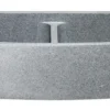 36" Stone 50/50 Double Bowl Farmhouse Kitchen Sink, Curved Reversible Apron Front, Mercury Granite, Gray, KFCF362210DB-NLP-5050-M