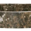 30" Stone Farmhouse Kitchen Sink, Curved Reversible Apron Front, Emperador Dark Marble, Brown, KFCF302210SB-NLP-EPD