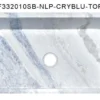 33" Stone Farmhouse Kitchen Sink, Smooth Reversible Apron Front, Crystal Blue Quartzite, KF332010SB-NLP-CRSBLU