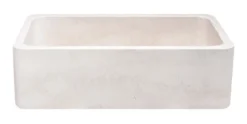 33" Stone Farmhouse Kitchen Sink, Smooth Reversible Apron Front, Beige Marble, KF332010SB-NLP-BM