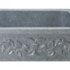 24" Stone Farmhouse Kitchen Sink, Design Apron Front, Mercury Granite, Gray, KF242010-F2-M