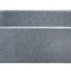 24" Stone Farmhouse Kitchen Sink, Smooth Reversible Apron Front, Mercury Granite, Gray, KF242010-M