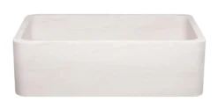 33" Stone Farmhouse Kitchen Sink, Smooth Reversible Apron Front, Crema Lyon Limestone, Beige, KF332010SB-NLP-CL