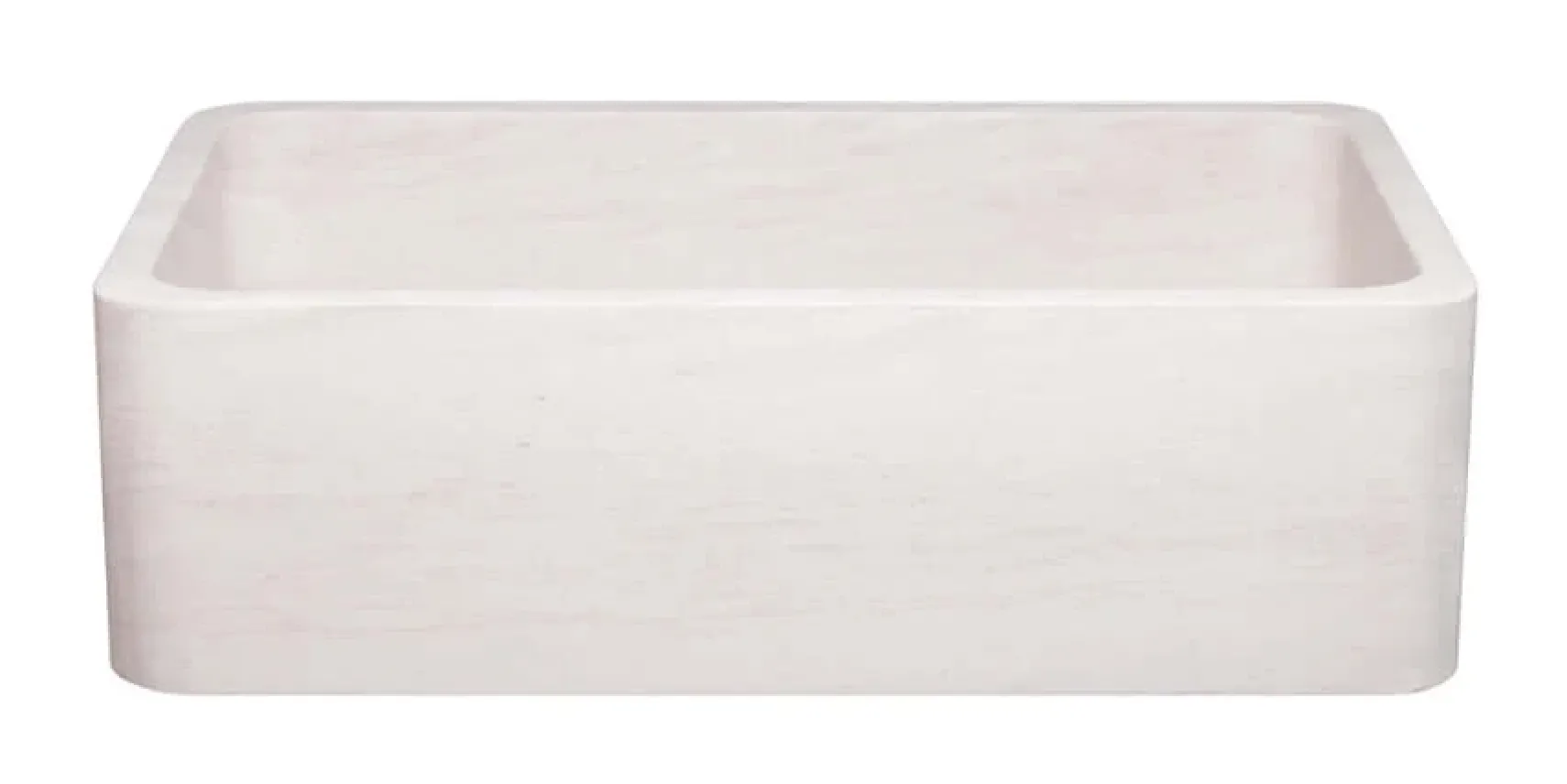 33" Stone Farmhouse Kitchen Sink, Smooth Reversible Apron Front, Crema Lyon Limestone, Beige, KF332010SB-NLP-CL