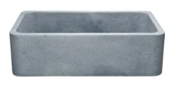 33" Stone Farmhouse Kitchen Sink, Smooth Reversible Apron Front, Mercury Granite, Gray, KF332010SB-NLP-M