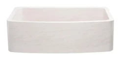 33" Stone Farmhouse Kitchen Sink, Smooth Reversible Curved Apron Front, Crema Lyon Limestone, Beige, KFCF332210SB-NLP-CL