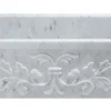 33" Stone Farmhouse Kitchen Sink, Design Apron Front, Carrara Marble, White, KF332010SB-F2-CW