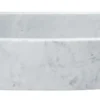 36" Stone Farmhouse Sink, Curved Reversible Apron Front, Carrara Marble, White, KFCF362210SB-NLP-CW