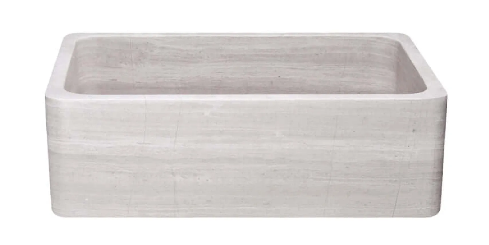 30" Stratus Marble Stone Farmhouse Kitchen Sink, Single Bowl, Reversible, KF302010SB-NLP-STLM