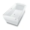 Toto 72" Cast Acrylic Aimes Freestanding Tub Bathtub, Cotton White, ABF626N#01DPN