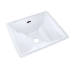 TOTO Aimes Rectangular Undermount Bathroom Sink with CEFIONTECT, Cotton White, Vitreous China, LT626G#01