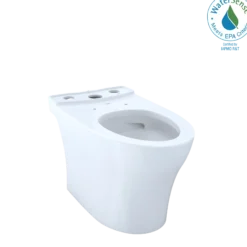 TOTO Aquia IV Elongated Skirted Toilet Bowl with CEFIONTECT, Cotton White, Vitreous China, CT446CEGN#01