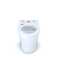 TOTO Aquia IV Elongated Universal Height Skirted Toilet Bowl with CEFIONTECT, WASHLET+ Ready, Cotton White, Vitreous China, CT446CEFGNT40#01