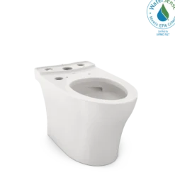 TOTO Aquia IV Elongated Universal Height Skirted Toilet Bowl with CEFIONTECT, WASHLET+ Ready, Colonial White, Vitreous China, CT446CEFGNT40#11