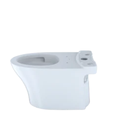TOTO Aquia IV Elongated Universal Height Skirted Toilet Bowl with CEFIONTECT, Cotton White, Vitreous China, CT446CEFGN#01