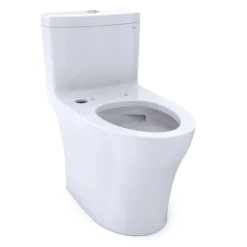 TOTO Aquia IV One-Piece Elongated Dual Flush 1.28 and 0.9 GPF WASHLET+ and Auto Flush Ready Toilet with CEFIONTECT, Cotton White, Vitreous China, CST646CEMFGNAT40#01
