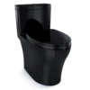 TOTO Aquia IV One-Piece Elongated Dual Flush 1.28 and 0.9 GPF Universal Height, WASHLET+ Ready Toilet, Ebony- Vitreous China, MS646124CEMFN#51