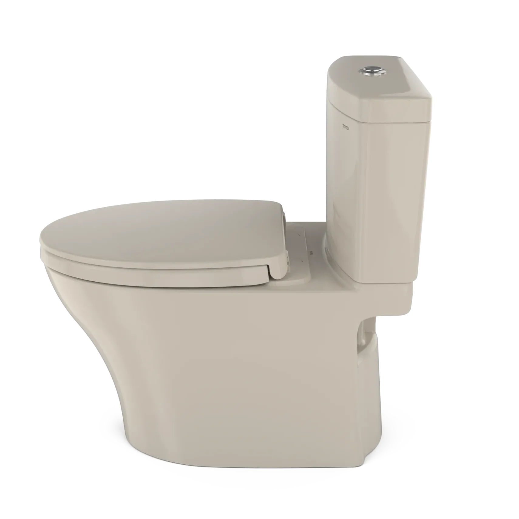 TOTO Aquia IV Two-Piece Elongated Dual Flush 1.28 and 0.9 GPF Universal Height Toilet with CEFIONTECT, WASHLET+ Ready, Bone, Vitreous China, MS446124CEMFGN#03