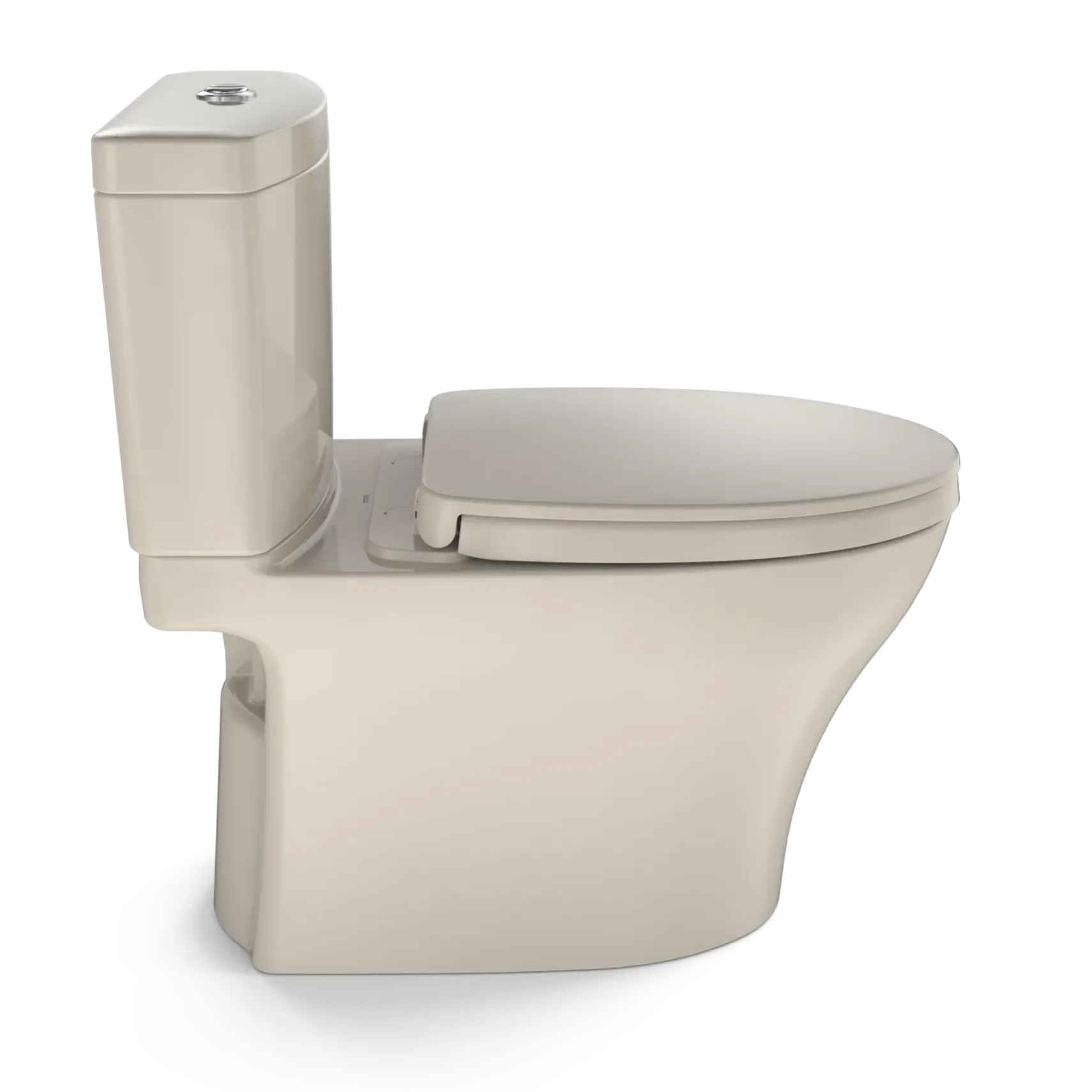TOTO Aquia IV Two-Piece Elongated Dual Flush 1.28 and 0.9 GPF Universal Height Toilet with CEFIONTECT, WASHLET+ Ready, Bone, Vitreous China, MS446124CEMFGN#03
