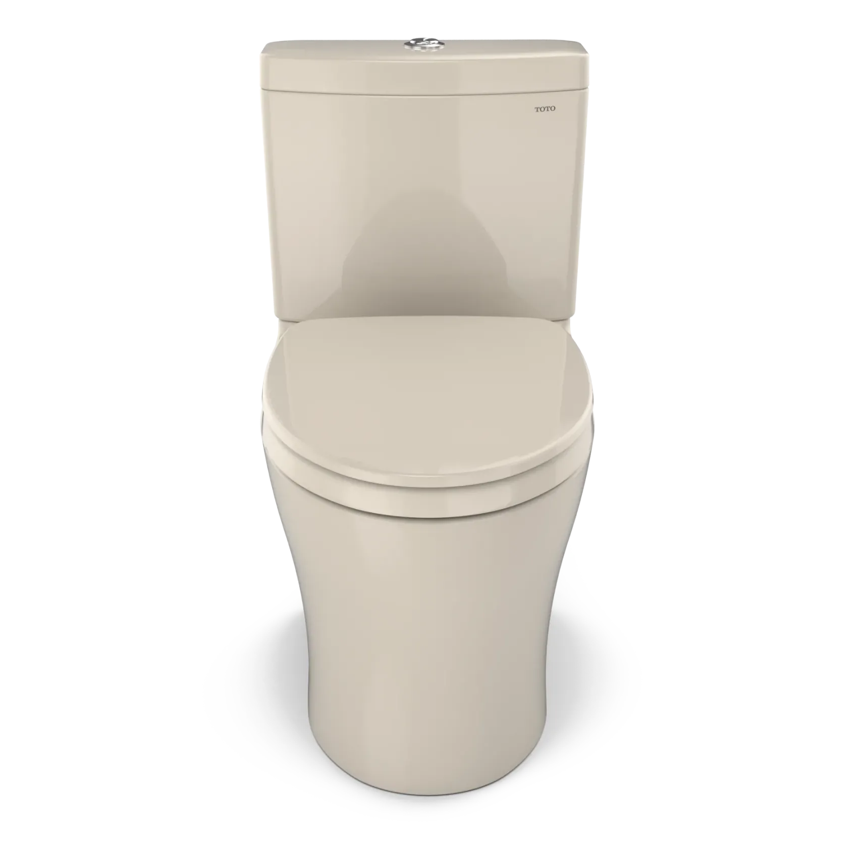 TOTO Aquia IV Two-Piece Elongated Dual Flush 1.28 and 0.9 GPF Universal Height Toilet with CEFIONTECT, WASHLET+ Ready, Bone, Vitreous China, MS446124CEMFGN#03