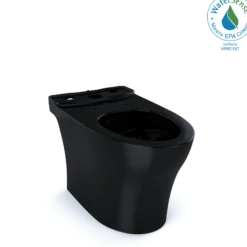 TOTO Aquia IV WASHLET+ Elongated Skirted Toilet Bowl, Ebony, Vitreous China, CT446CENT40#51
