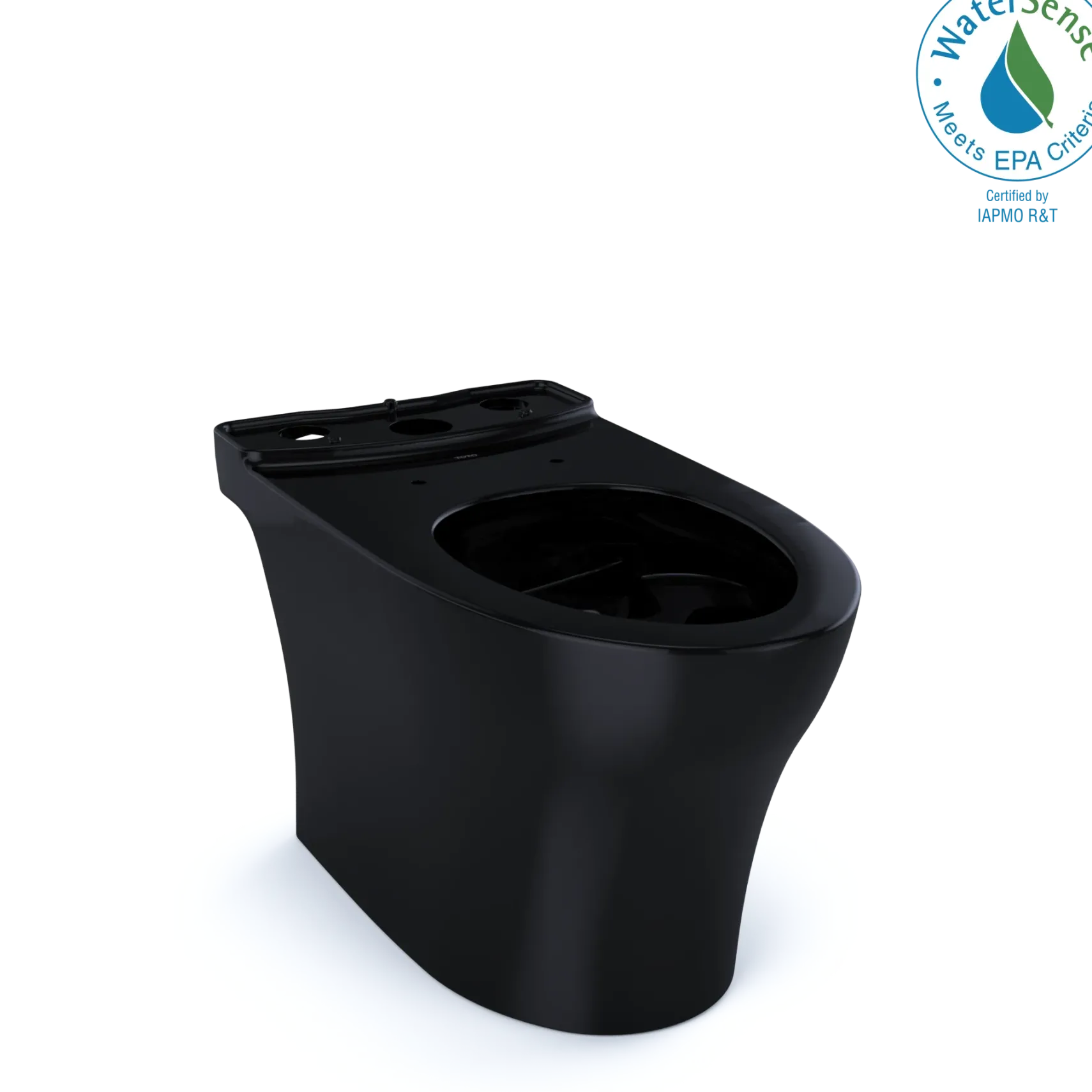 TOTO Aquia IV WASHLET+ Elongated Skirted Toilet Bowl, Ebony, Vitreous China, CT446CENT40#51