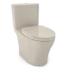 TOTO Aquia IV WASHLET+ Two-Piece Elongated Dual Flush 1.28 and 0.9 GPF Toilet with CEFIONTECT, Bone, Vitreous China, MS446124CEMGN#03