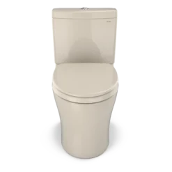 TOTO Aquia IV WASHLET+ Two-Piece Elongated Dual Flush 1.28 and 0.9 GPF Toilet with CEFIONTECT, Bone, Vitreous China, MS446124CEMGN#03