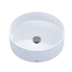 TOTO Arvina 16-9/16" Round Vessel Bathroom Sink, Cotton White, Vitreous China, LT573#01