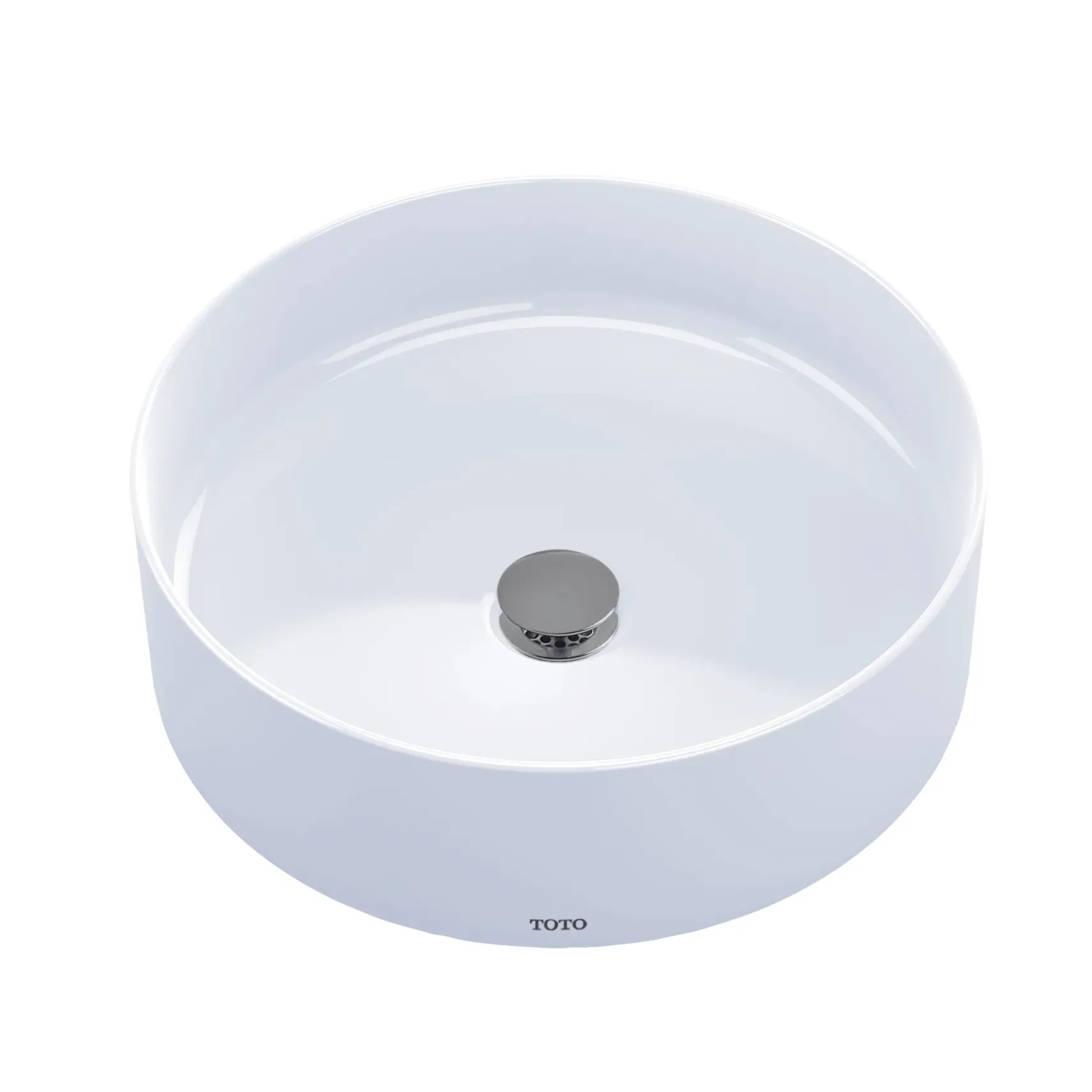 TOTO Arvina 16-9/16" Round Vessel Bathroom Sink, Cotton White, Vitreous China, LT573#01