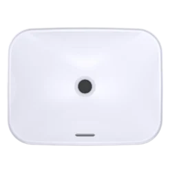 TOTO Arvina Rectangular 20" Vessel Bathroom Sink with CEFIONTECT, Cotton White, Vitreous China, LT425G#01