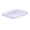 TOTO Arvina Rectangular 23" Vessel Bathroom Sink with CEFIONTECT for Single Hole Faucets, Cotton White, Vitreous China, LT416G#01