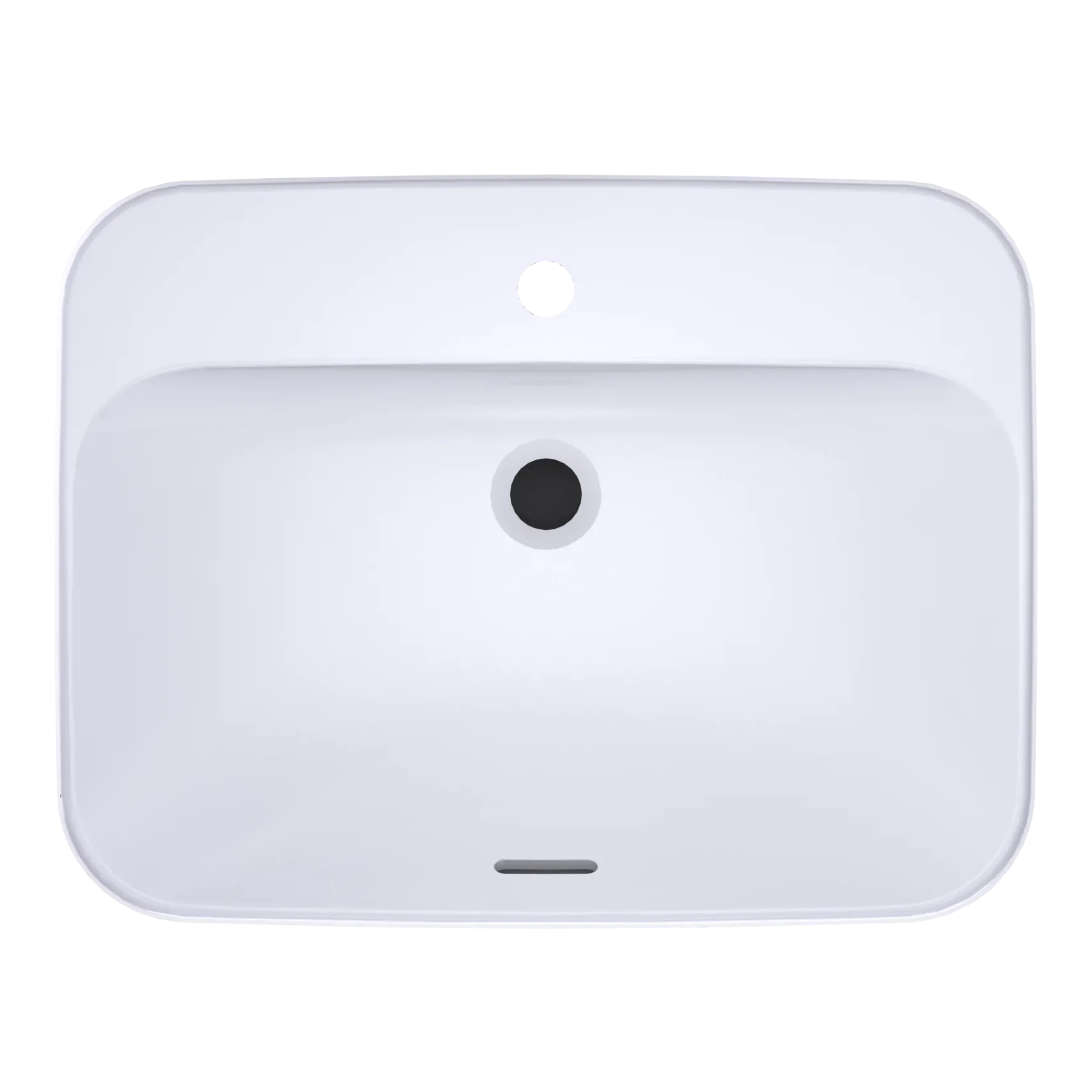 TOTO Arvina Rectangular 23" Vessel Bathroom Sink with CEFIONTECT for Single Hole Faucets, Cotton White, Vitreous China, LT416G#01