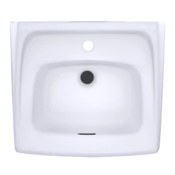 TOTO Commercial 20 7/8" x 18" Rectangle Wallmount Vitreous China Bathroom Sink, ADA Compliant, Cotton White, Single Faucet Hole, LT307#01