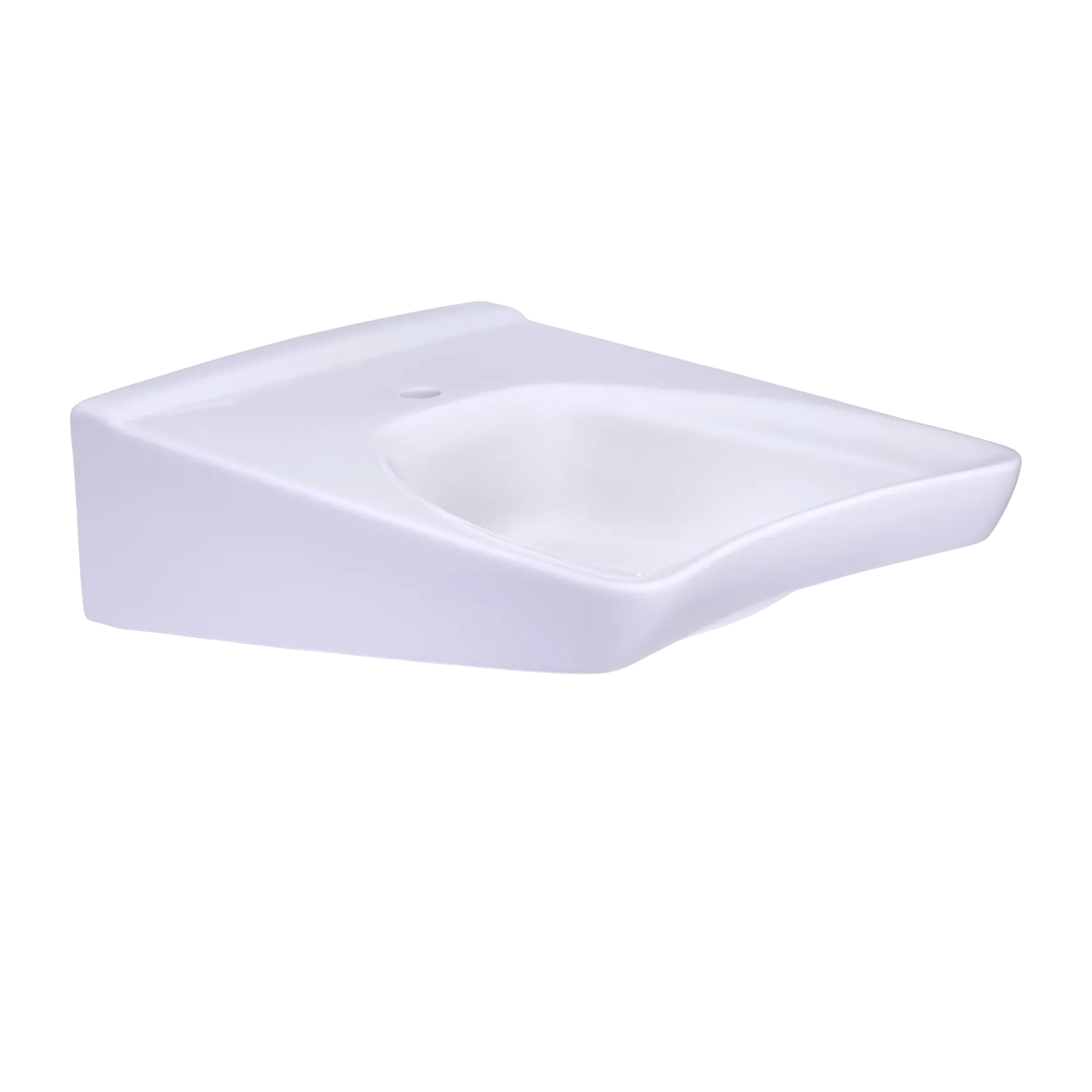 TOTO Commercial 20 1/2" x 27" Rectangle Wallmount Vitreous China Bathroom Sink, ADA Compliant, Cotton White, Single Faucet Hole, LT308#01
