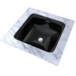 TOTO Connelly Square Undermount Bathroom Sink, Ebony, Vitreous China, LT491#51