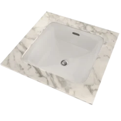 TOTO Connelly Square Undermount Bathroom Sink with CEFIONTECT, Colonial White, Vitreous China, LT491G#11
