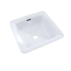 TOTO Connelly Square Undermount Bathroom Sink with CEFIONTECT, Cotton White, Vitreous China, LT491G#01
