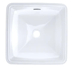 TOTO Connelly Square Undermount Bathroom Sink with CEFIONTECT, Cotton White, Vitreous China, LT491G#01