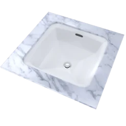 TOTO Connelly Square Undermount Bathroom Sink with CEFIONTECT, Cotton White, Vitreous China, LT491G#01