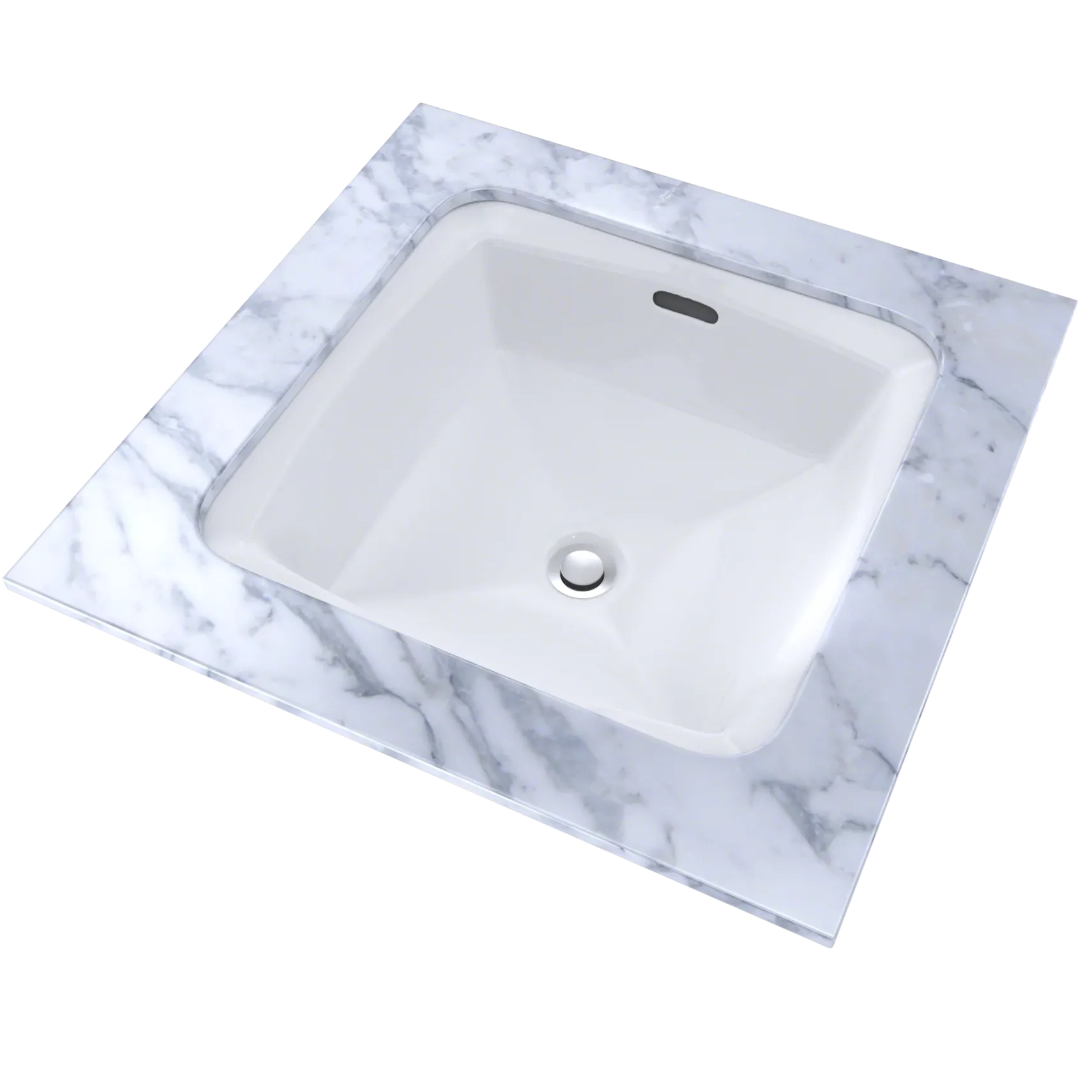 TOTO Connelly Square Undermount Bathroom Sink with CEFIONTECT, Cotton White, Vitreous China, LT491G#01