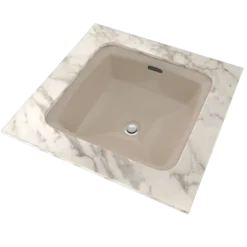 TOTO Connelly Square Undermount Bathroom Sink with CEFIONTECT, Bone, Vitreous China, LT491G#03