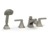 TOTO Connelly Two Handle Deck-Mount Roman Tub Filler Trim with Hand Shower, Brushed Nickel, Brass, TB221S#BN