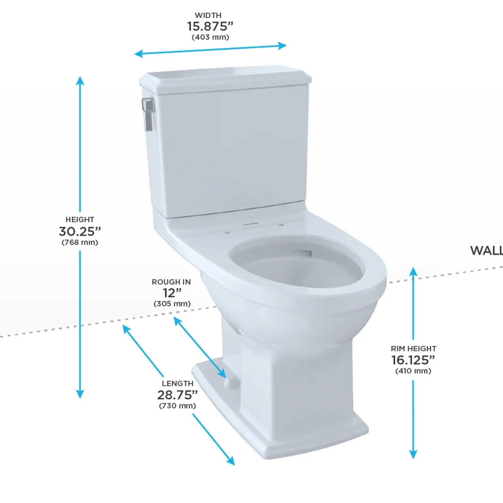 TOTO Connelly Two-Piece Elongated Dual-Max, Dual Flush 1.28 and 0.9 GPF Universal Height Toilet, Ebony, Vitreous China, CST494CEMF#51